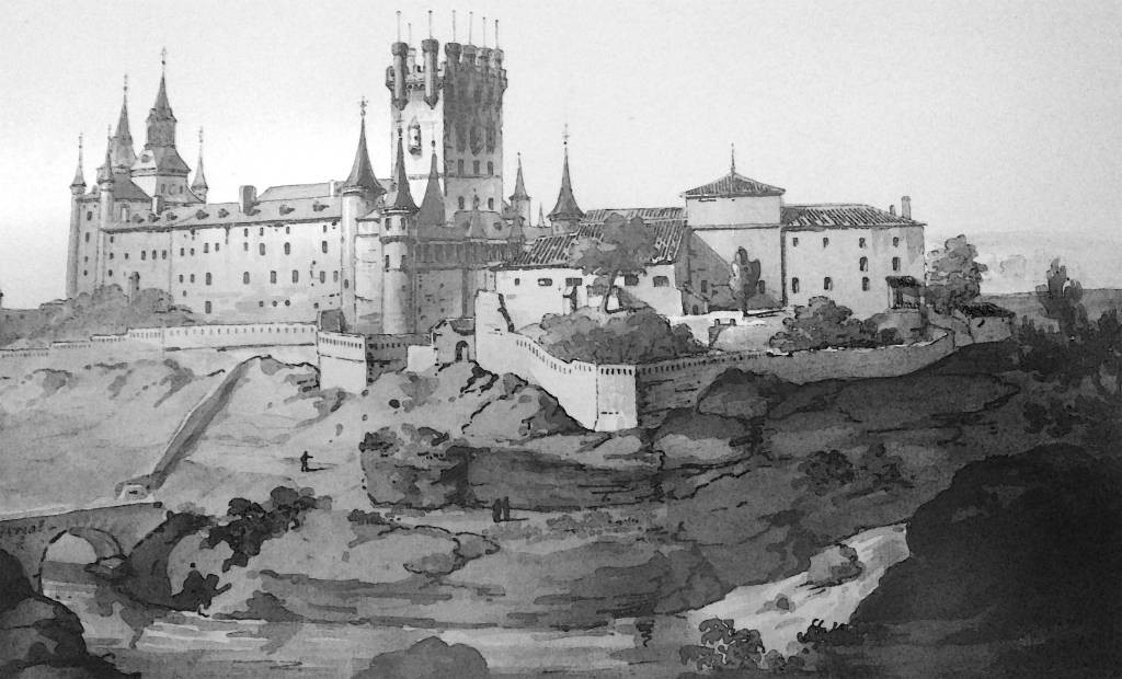 Grabado del Alcázar de José María Avrial 1864