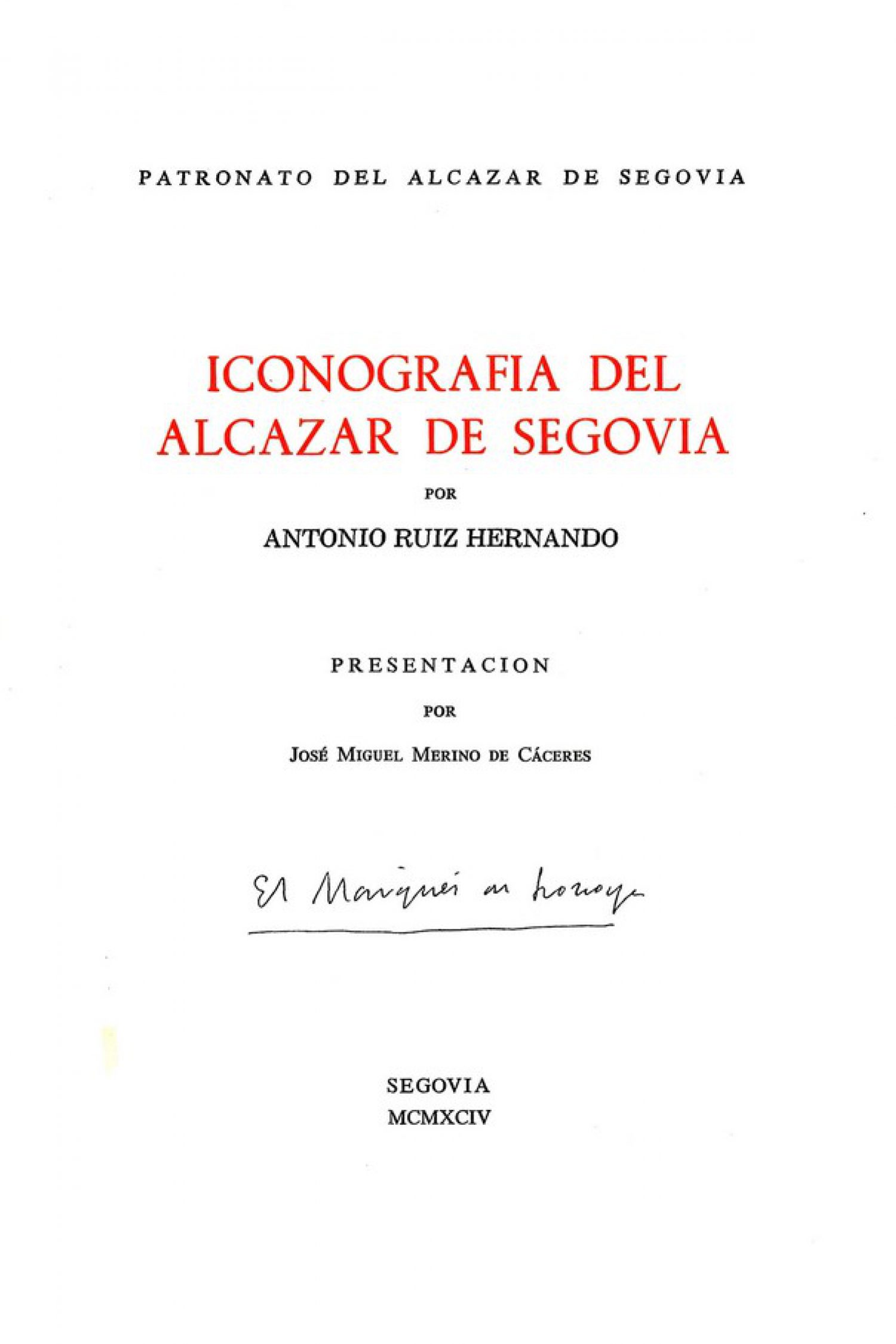 1993 Iconografia del Alcazar