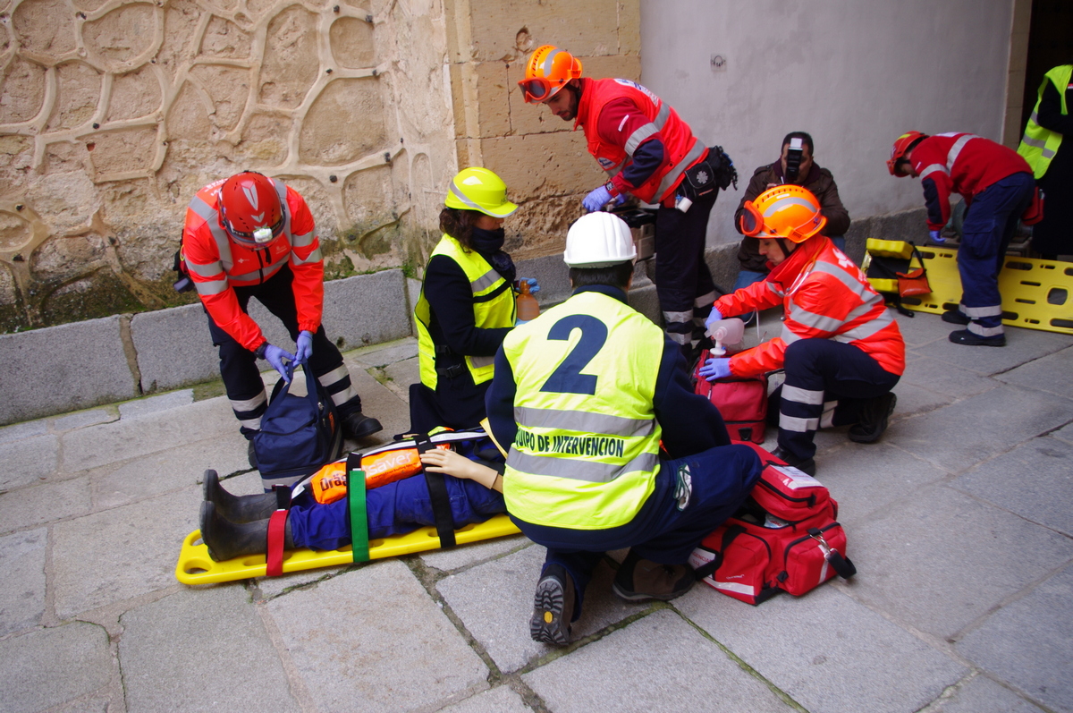 Simulacro en el Alcázar de Segovia 2018