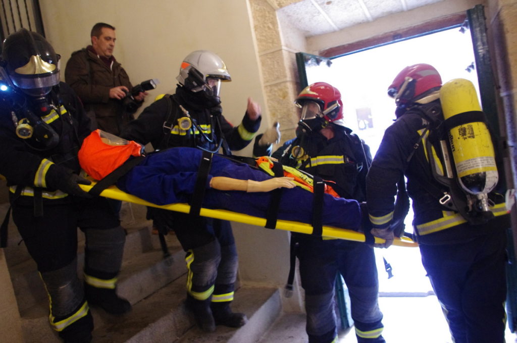 Simulacro en el Alcázar de Segovia 2018