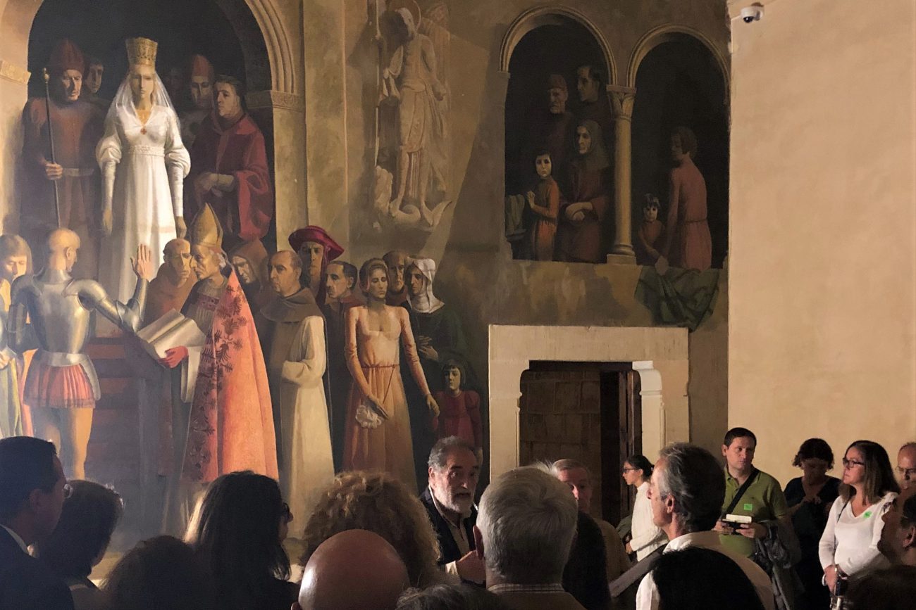 La proclamación de Isabel la Católica - Mural de la sala de la Galera en el Alcázar de Segovia, de Carlos Muñoz de Pablos.
