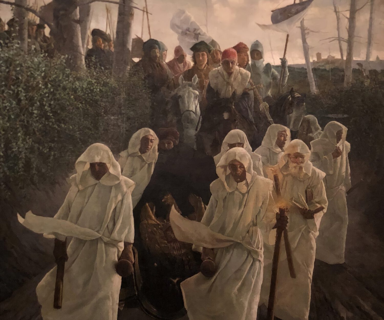 Imagen Entierro de Isabel La Católica, óleo sobre lienzo elaborado en 1885 por el autor gaditano Salvador Viniegra y Lasso de la Vega