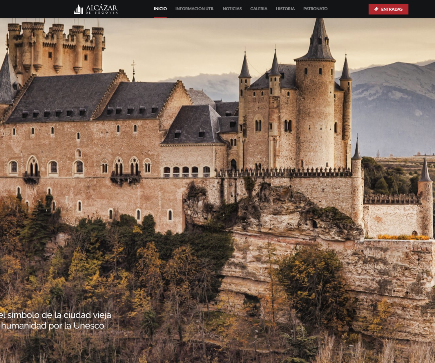 Página WEB Alcázar de Segovia