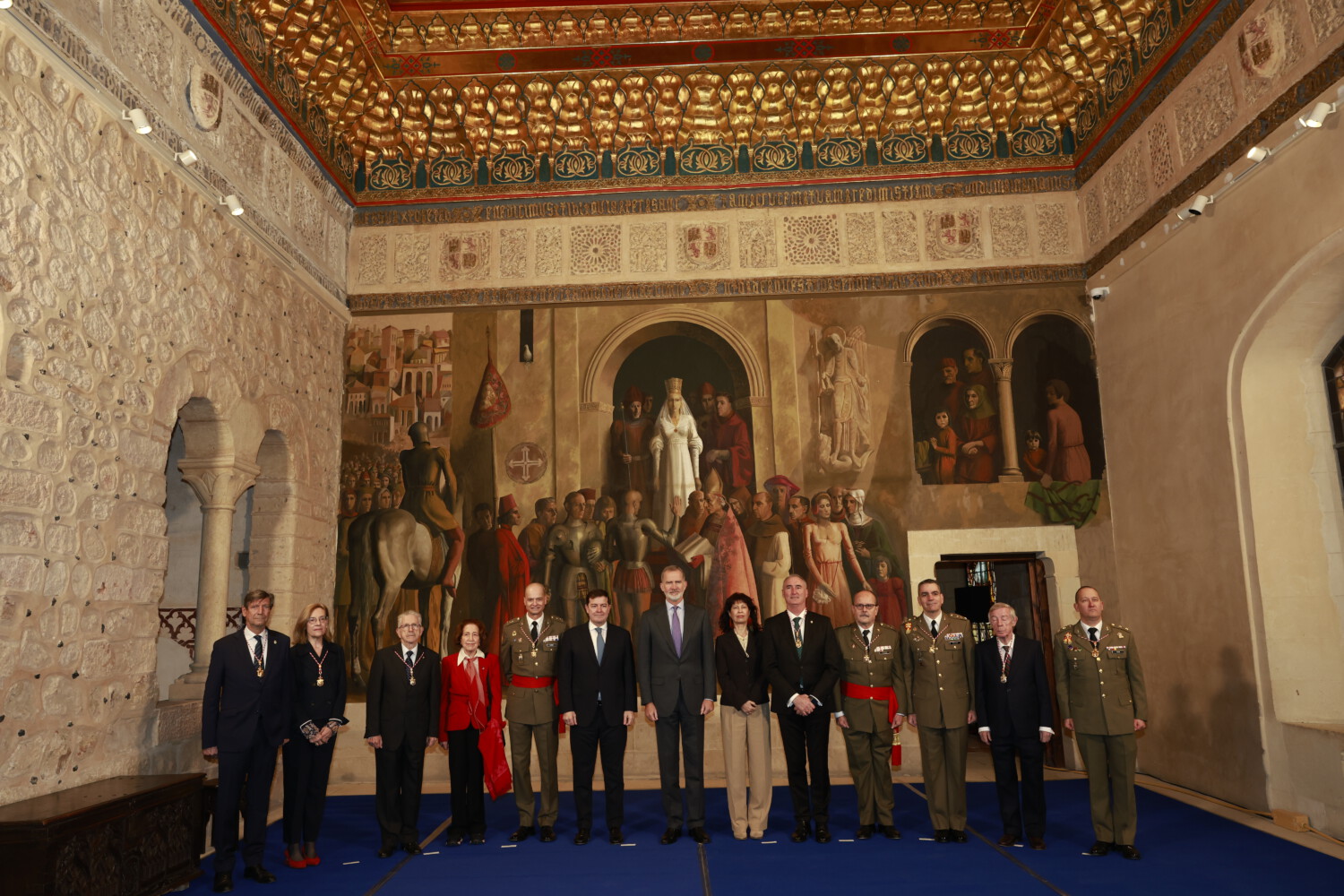 El Rey con el Patronato del Alcázar de Segovia
