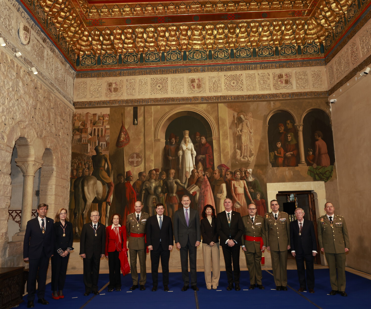 El Rey con el Patronato del Alcázar de Segovia